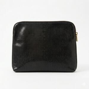 India Hicks Leather Zip Clutch Bag